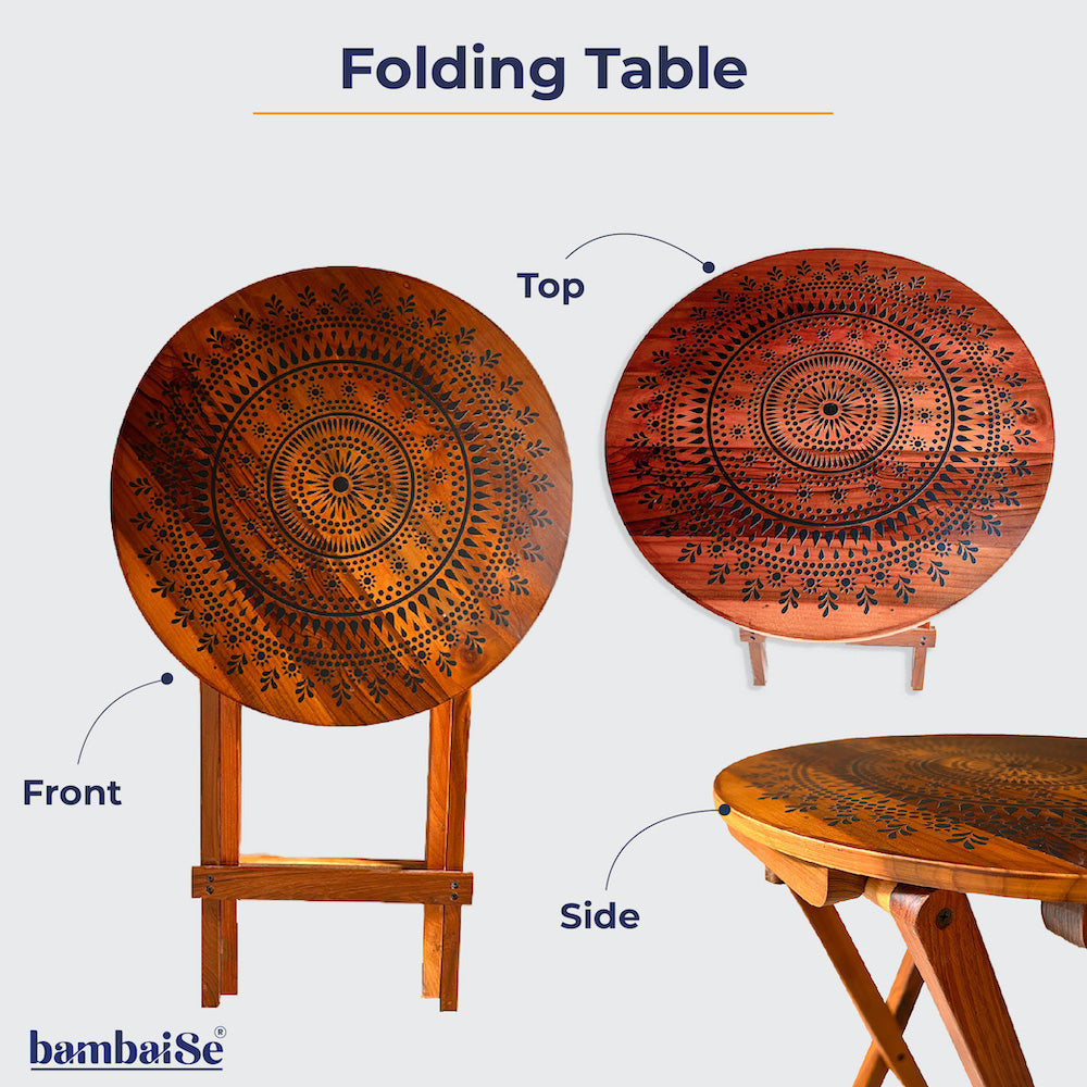 BambaiSe Bird on a Mandala Tree Folding Table