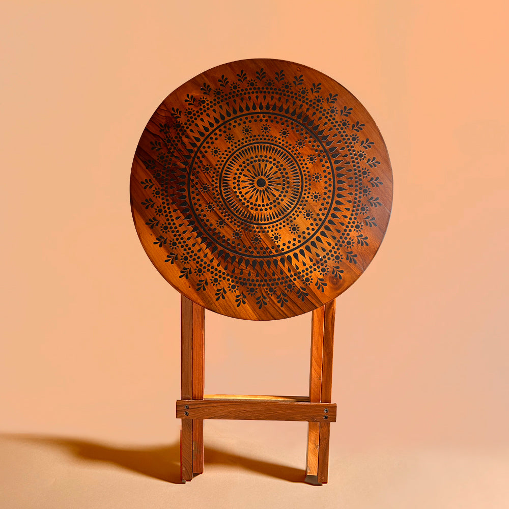 BambaiSe Bird on a Mandala Tree Folding Table