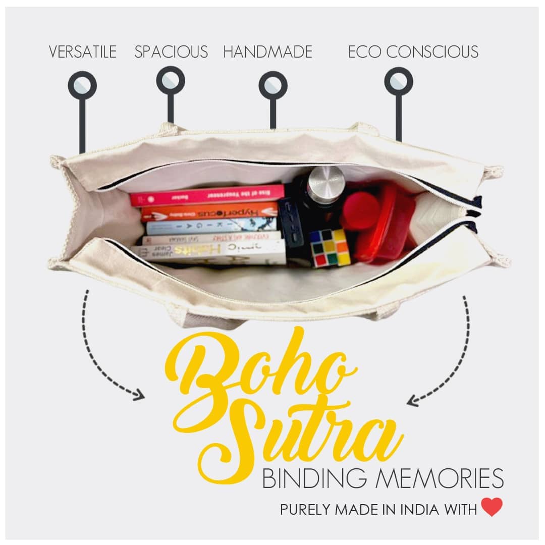 Craftinence Boho Sutra Tulip Tote Bag - Suspire