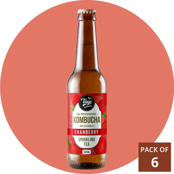 Toyo Kombucha Cranberry Low Sugar - Pack of 6