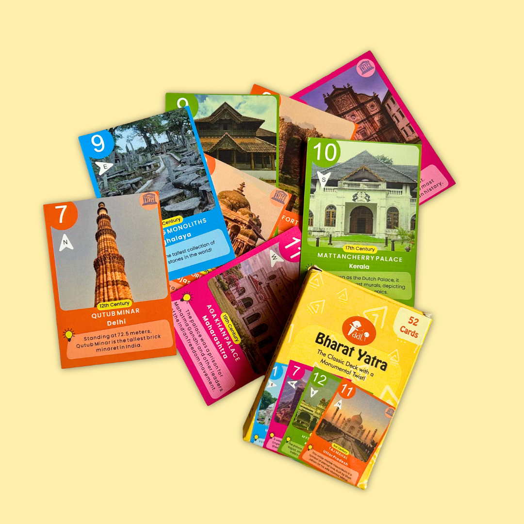 Taali Bharat Yatra - Indian Monument Card Game (52 Cards)