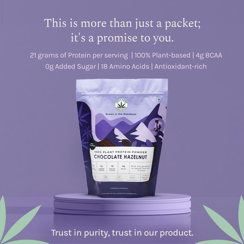 India hemp Organics Hemp Powder - Chocolate Hazelnut - 500 Grams