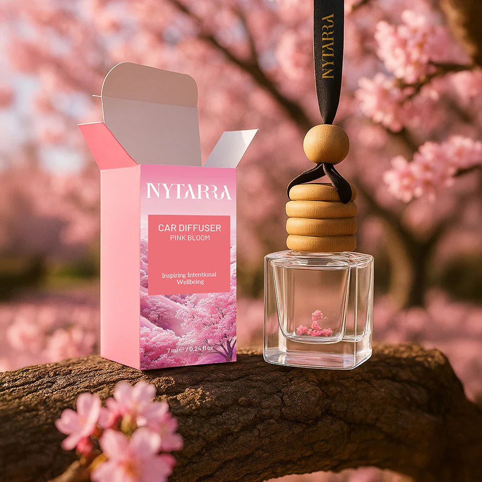 Nytarra Car Fragrance Diffuser - Pink Bloom | Floral Fruity Car Freshener | Alcohol-Free, Paraben-Free | Long-Lasting