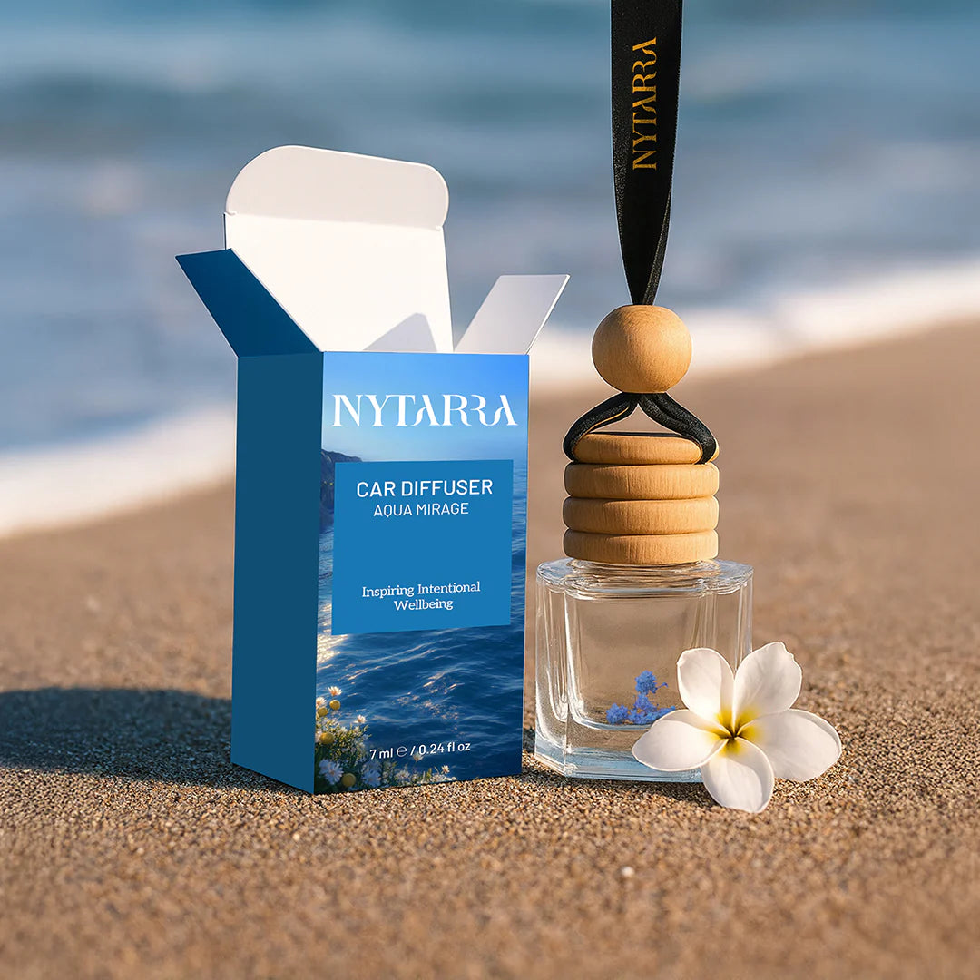 Nytarra Car Fragrance Diffuser - Aqua Mirage | Fresh Oceanic Car Freshener | Alcohol-Free, Paraben-Free | Long-Lasting