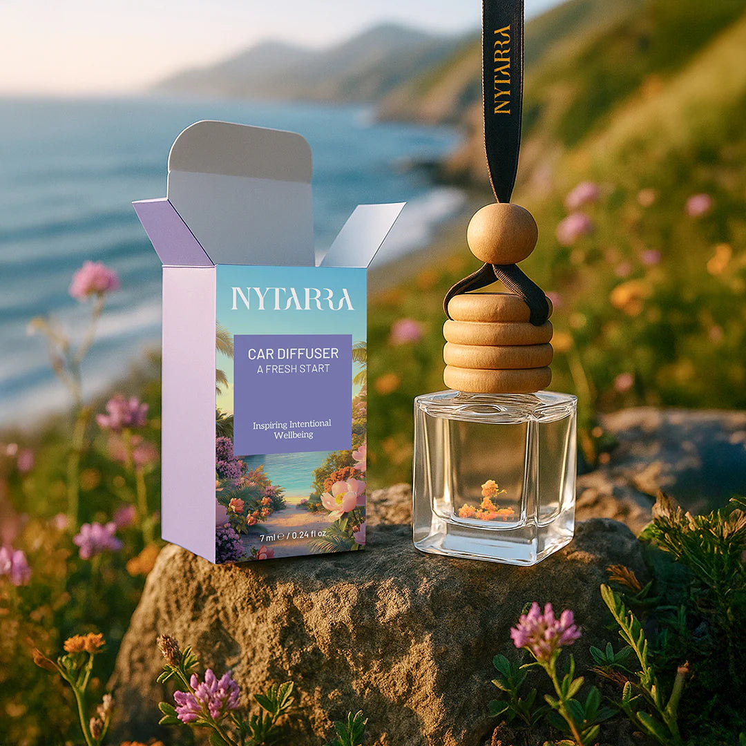 Nytarra Car Fragrance Diffuser - A Fresh Start | Alcohol-Free, Paraben-Free | Long-Lasting Car Freshener