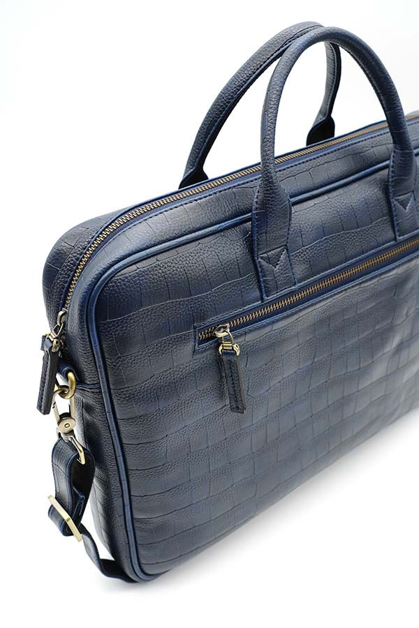 A and S Accessories Croco print laptop bag 38 cm