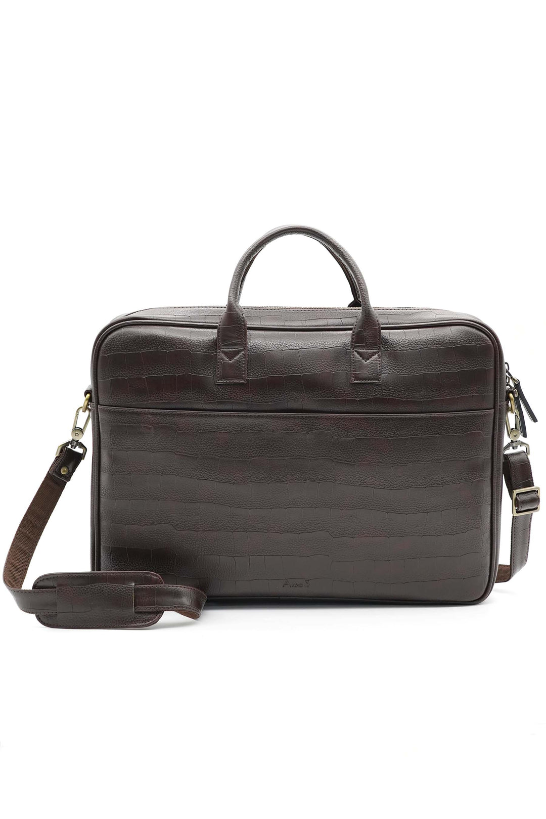 A and S Accessories Croco print laptop bag 38 cm