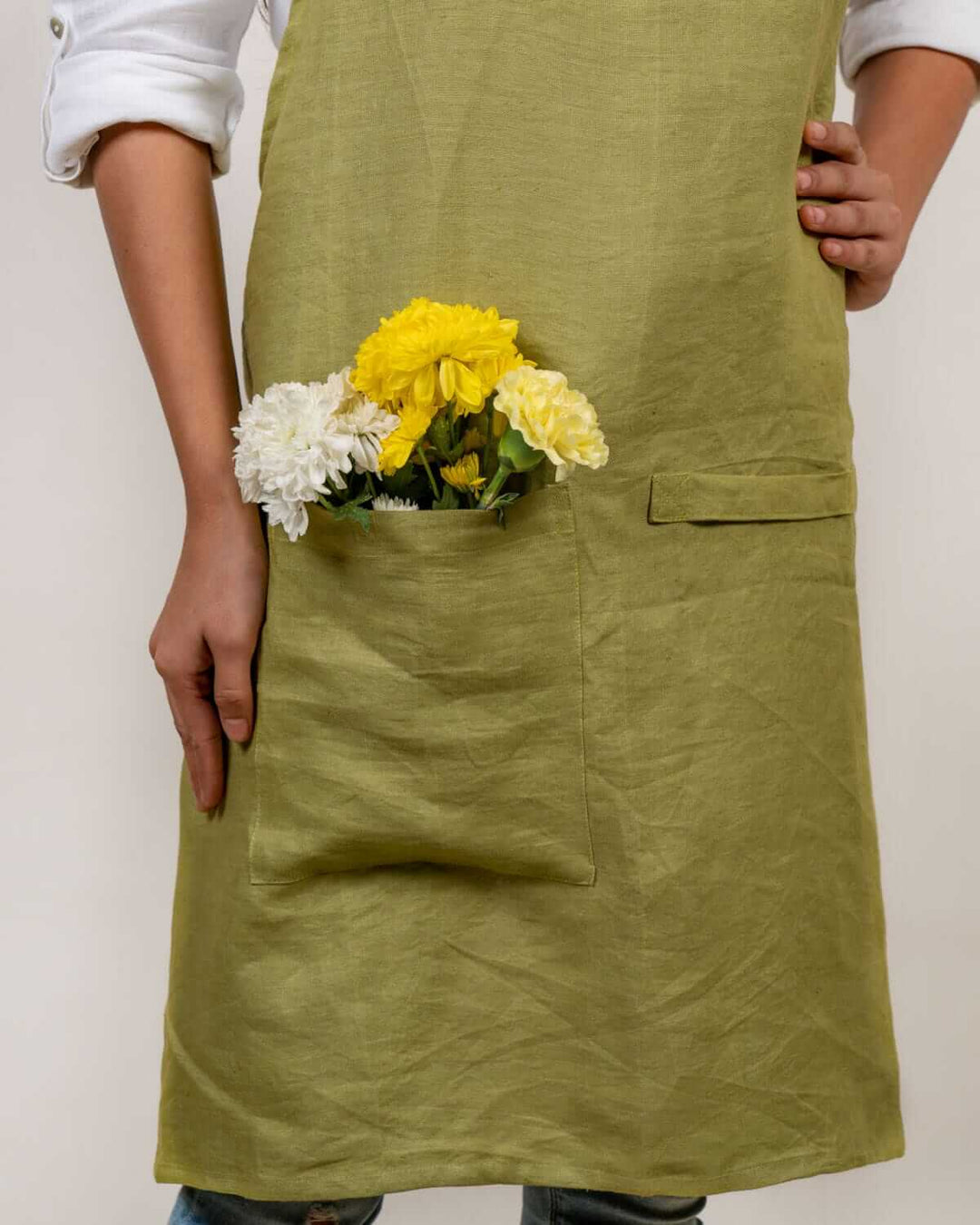 Cross Back Apron in 100% Hemp - Suspire