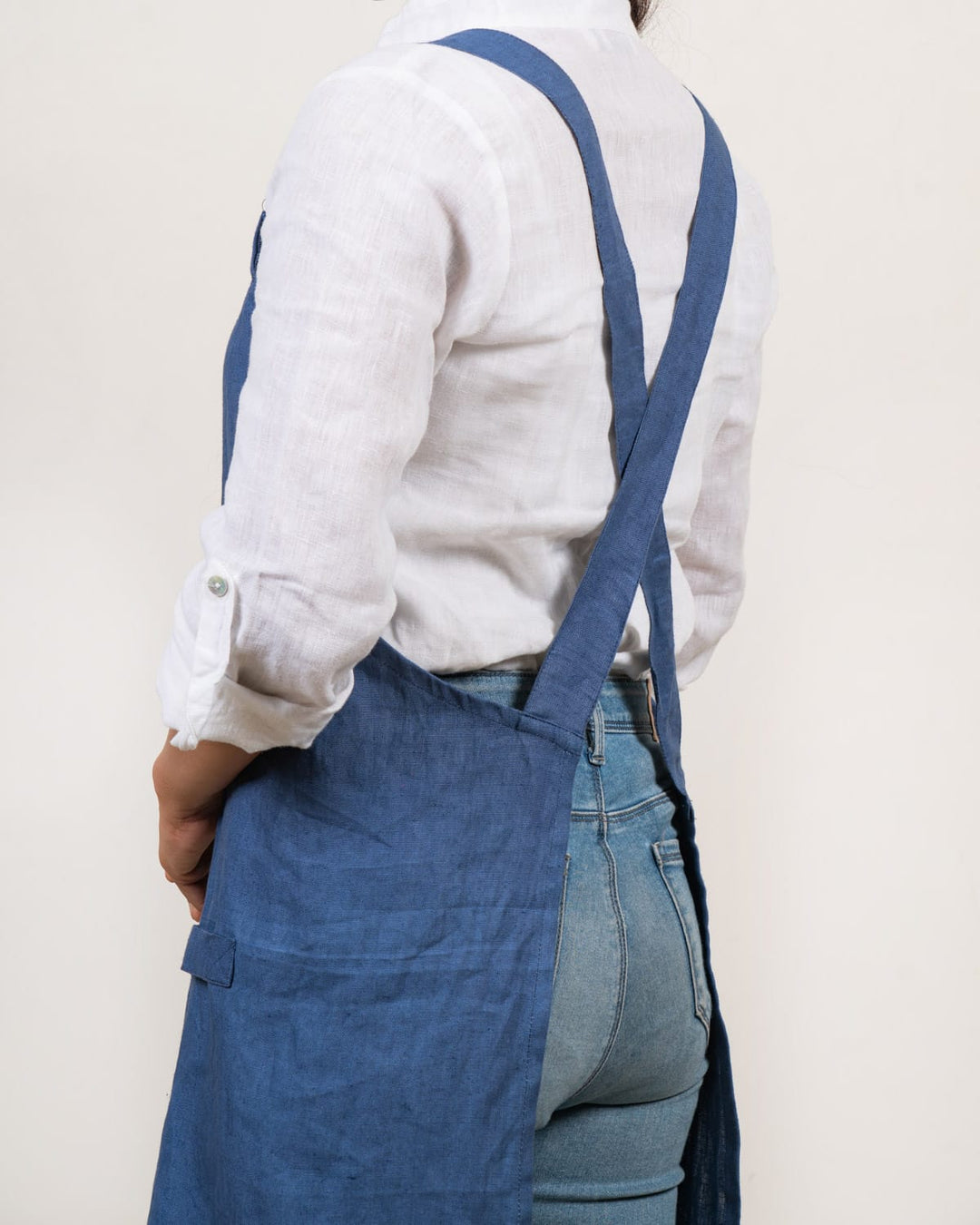 Cross Back Apron in 100% Hemp - Suspire