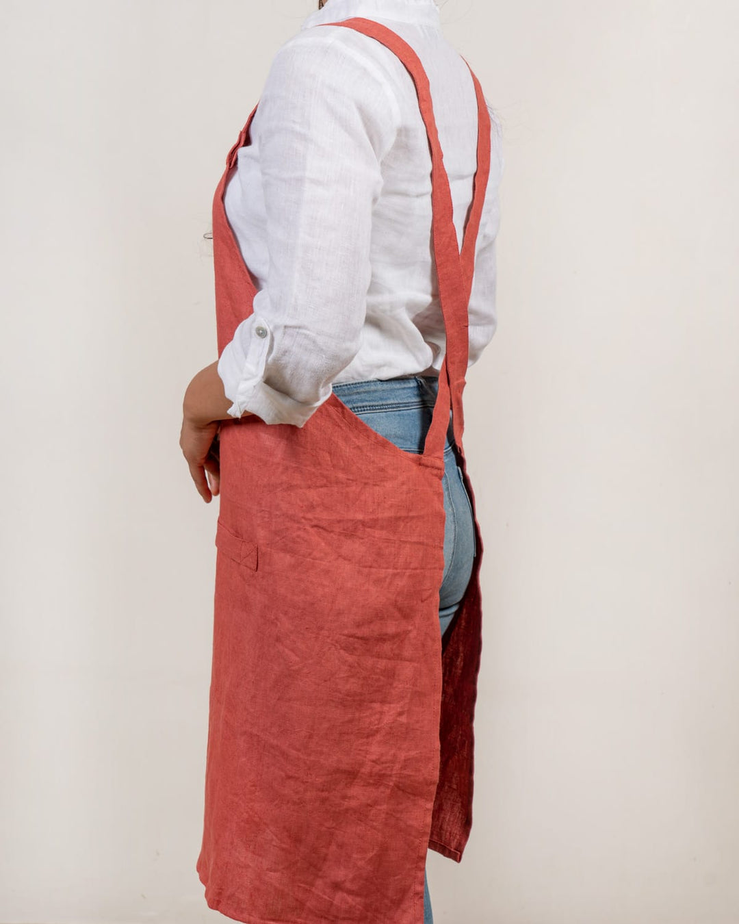 Cross Back Apron in 100% Hemp - Suspire