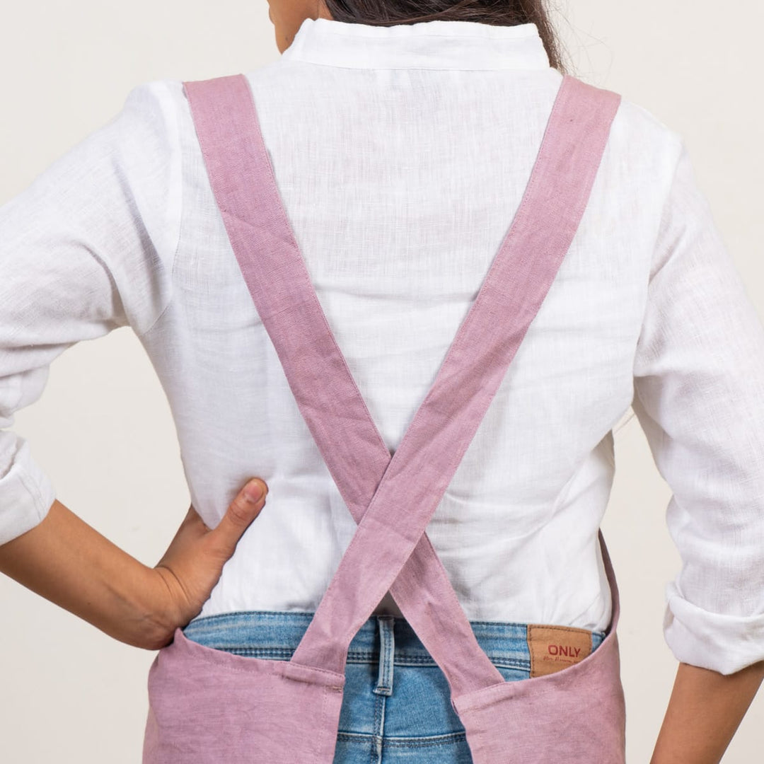 Cross Back Apron in 100% Hemp - Suspire