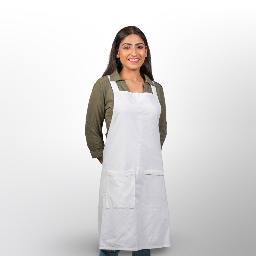 Cross Back Apron in Organic Cotton - Suspire