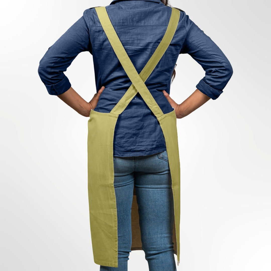 Cross Back Apron in Organic Cotton - Suspire