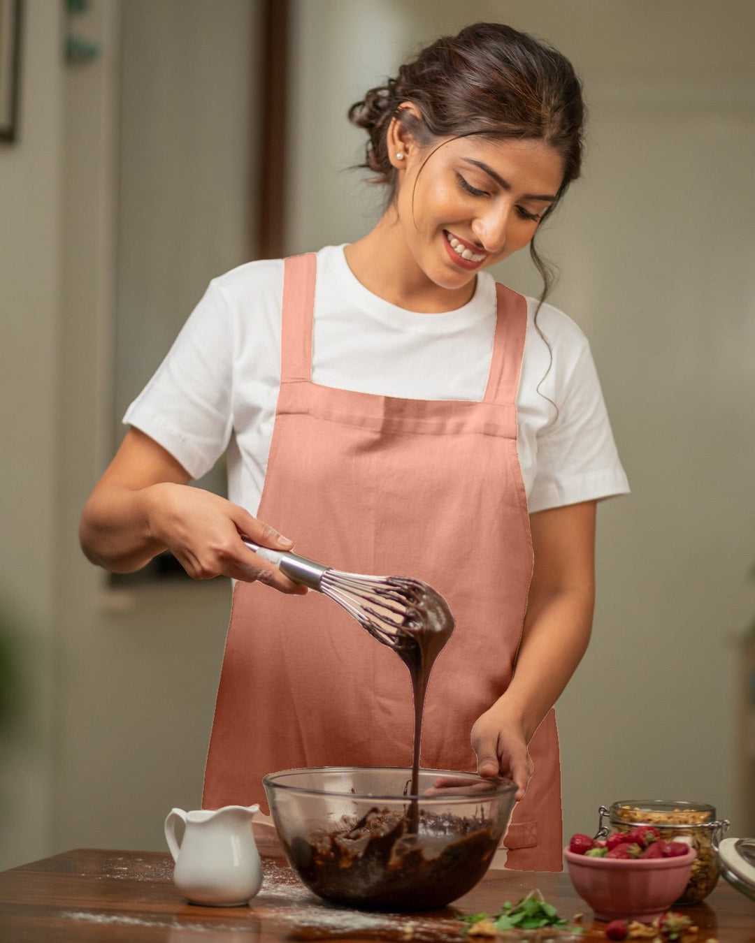 Cross Back Apron in Organic Cotton - Suspire