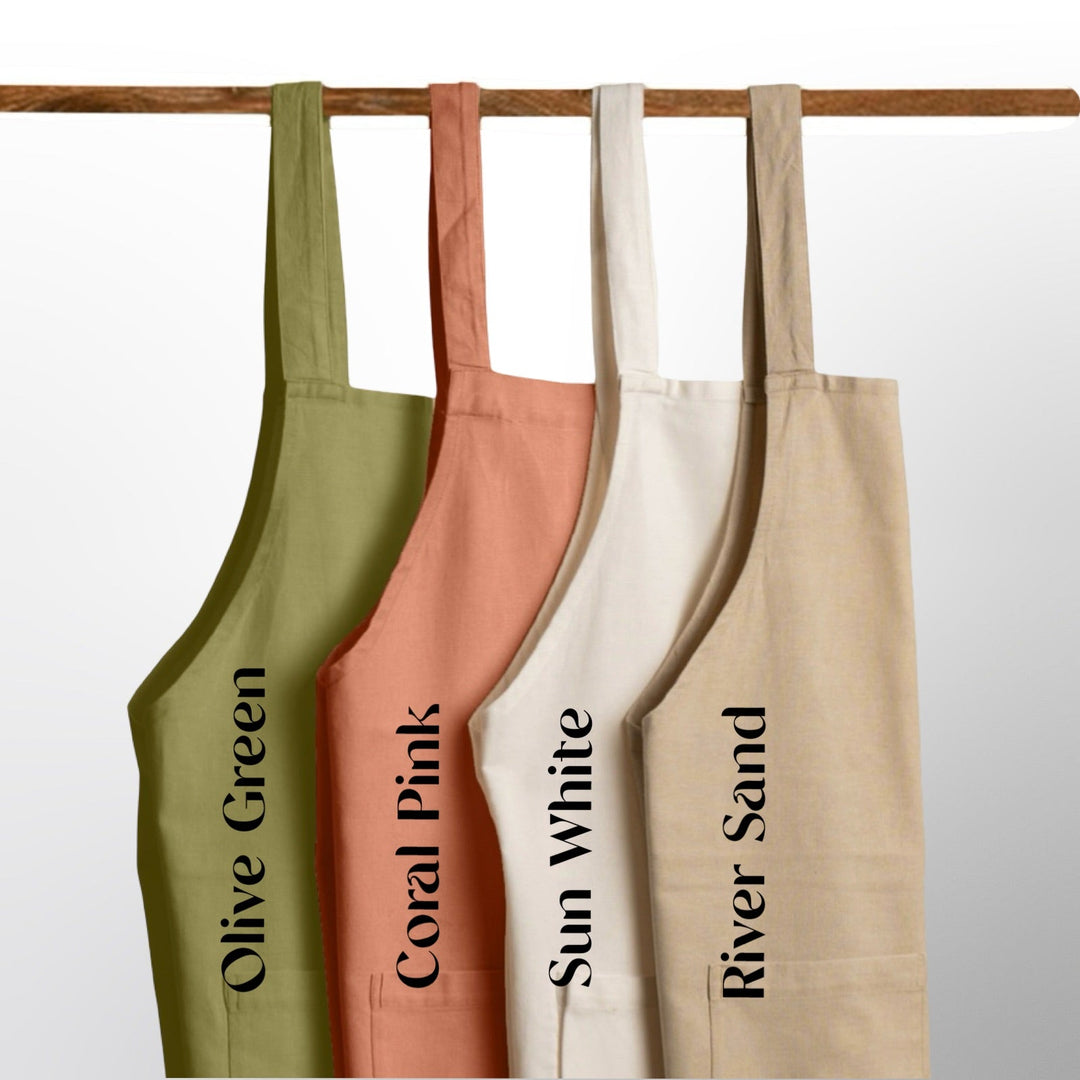 Cross Back Apron in Organic Cotton - Suspire