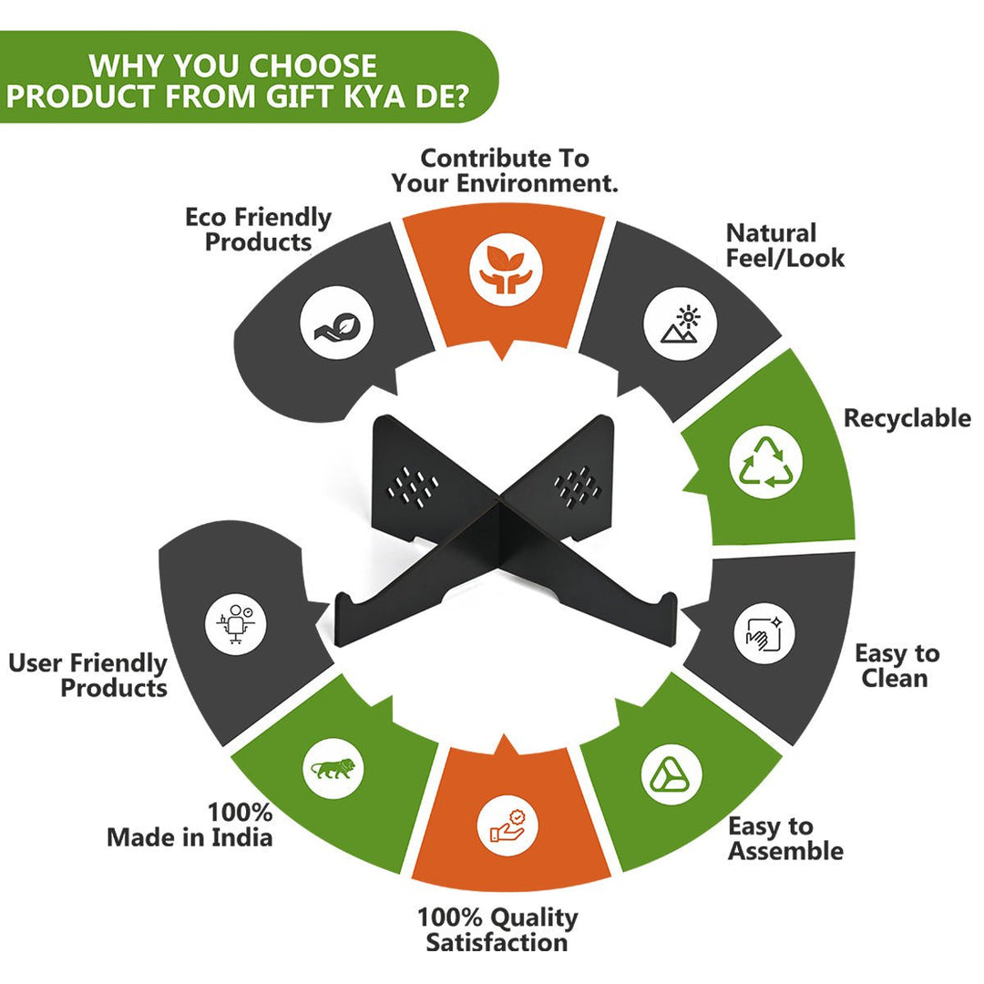 Gift Kya De Wooden Portable Cross Laptop Stand | Laptop Accessories | Eco-Friendly | Corporate Gifts