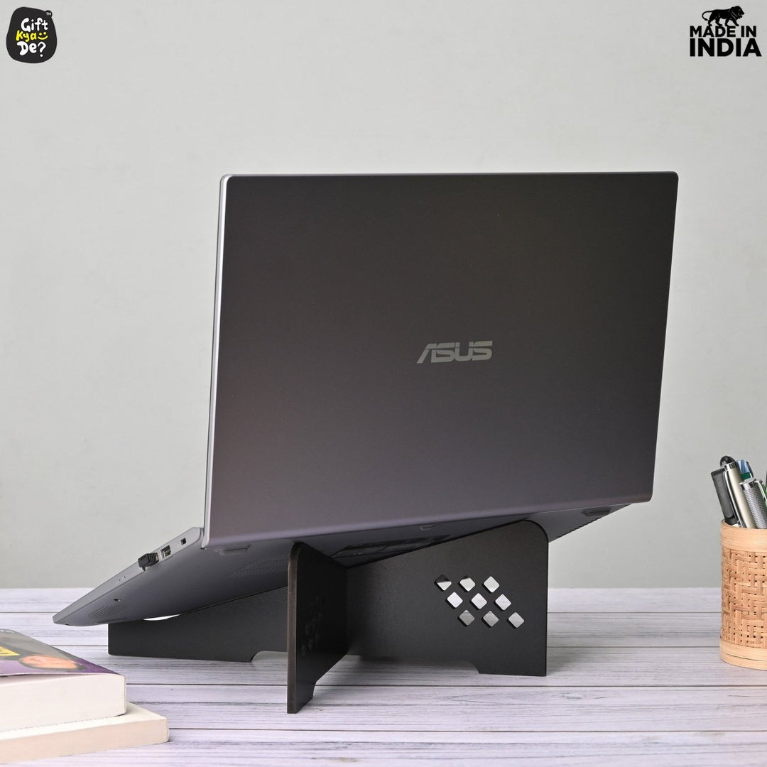 Gift Kya De Wooden Portable Cross Laptop Stand | Laptop Accessories | Eco-Friendly | Corporate Gifts