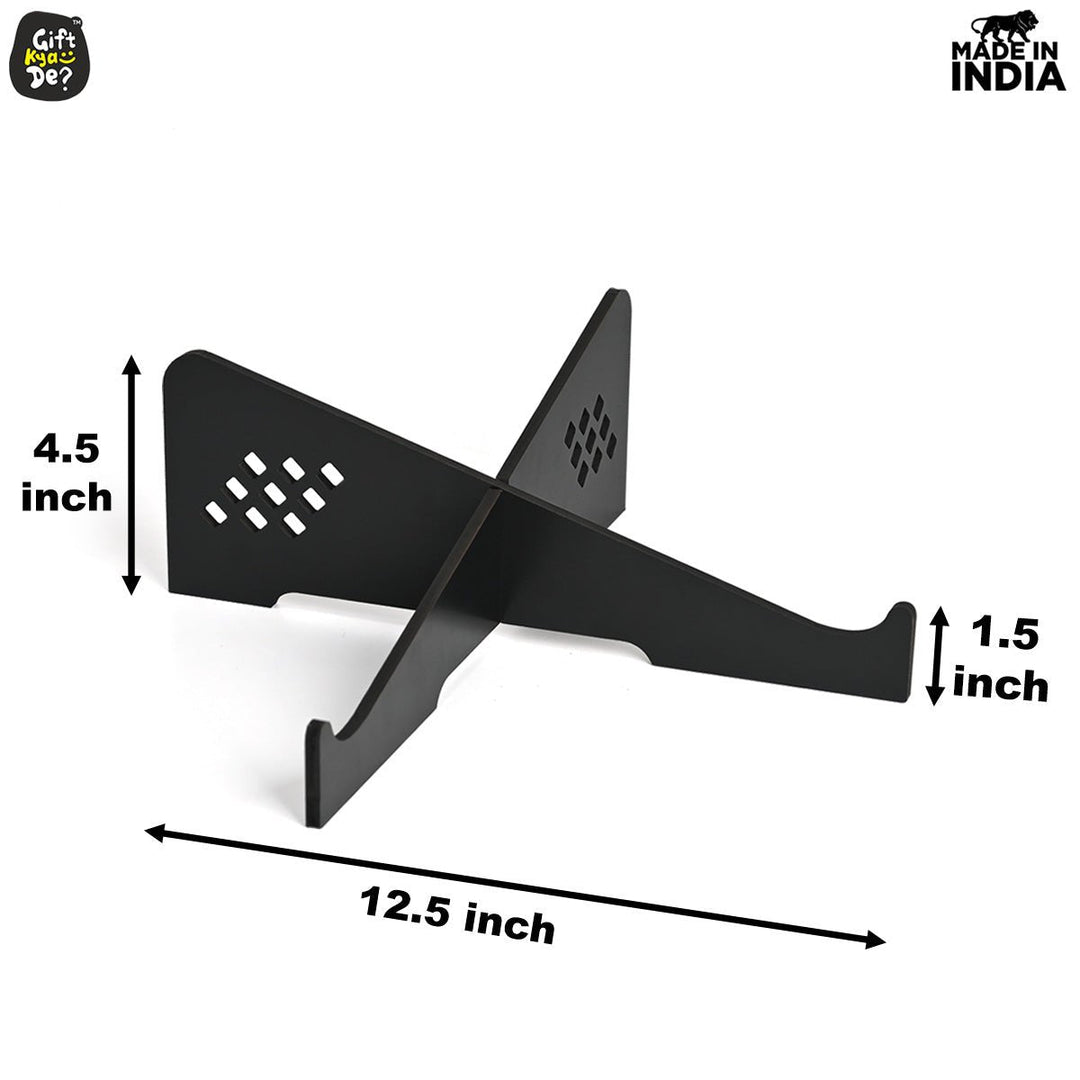 Gift Kya De Wooden Portable Cross Laptop Stand | Laptop Accessories | Eco-Friendly | Corporate Gifts
