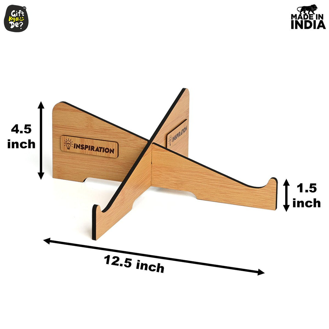 Gift Kya De Wooden Portable Cross Laptop Stand | Laptop Accessories | Eco-Friendly | Corporate Gifts