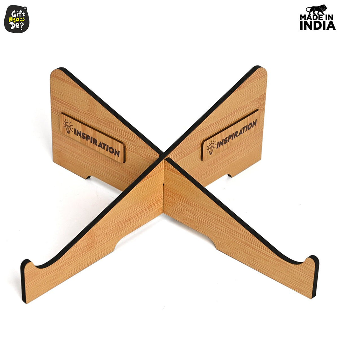 Gift Kya De Wooden Portable Cross Laptop Stand | Laptop Accessories | Eco-Friendly | Corporate Gifts