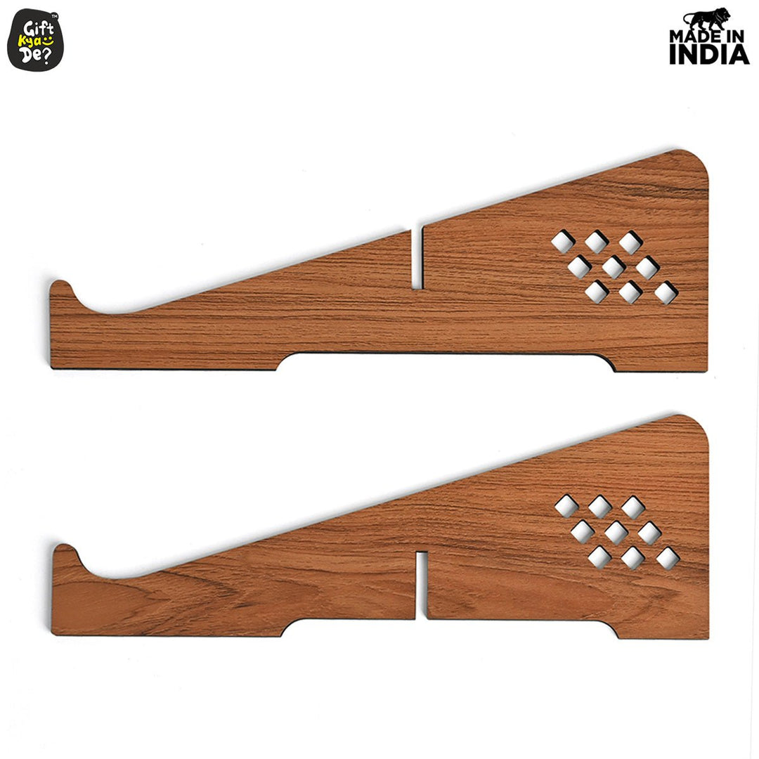 Gift Kya De Wooden Portable Cross Laptop Stand | Laptop Accessories | Eco-Friendly | Corporate Gifts