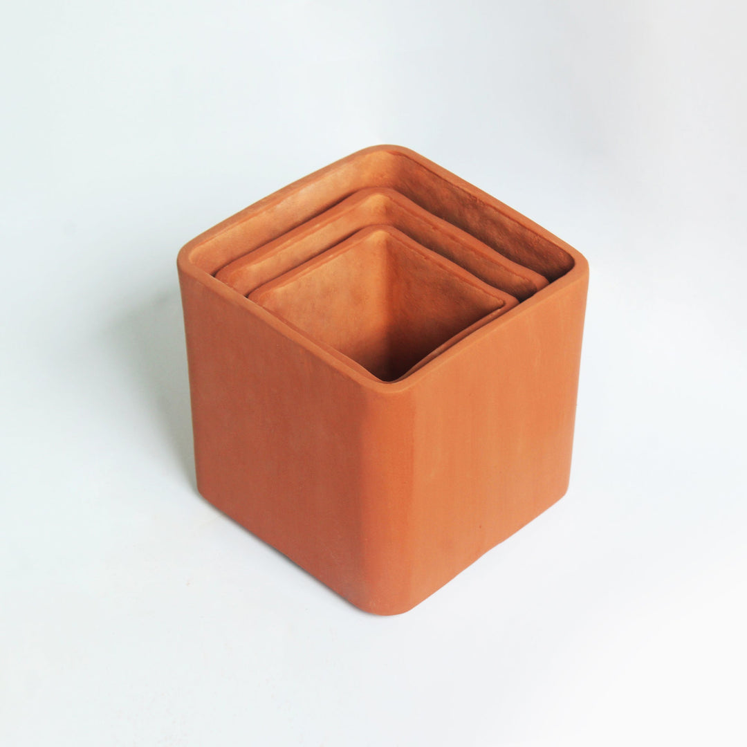 CUBOID Terracotta Planter LARGE - Suspire