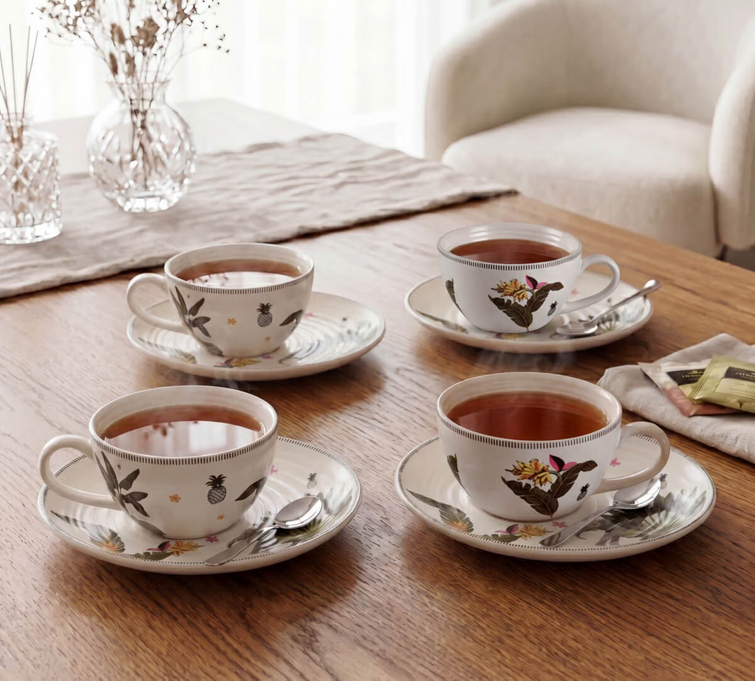 Travellers Garden Cup and Saucer Set of 4