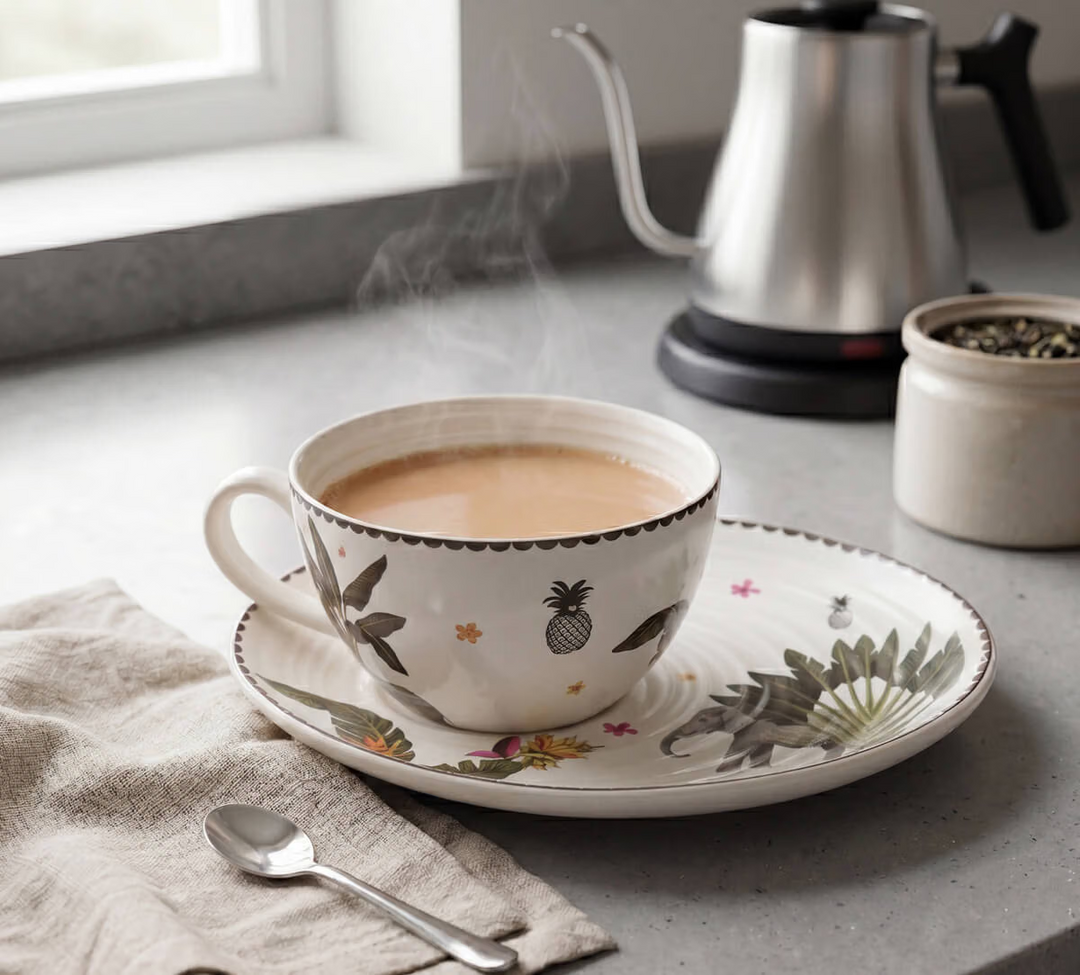 Travellers Garden Cup and Saucer Set of 4