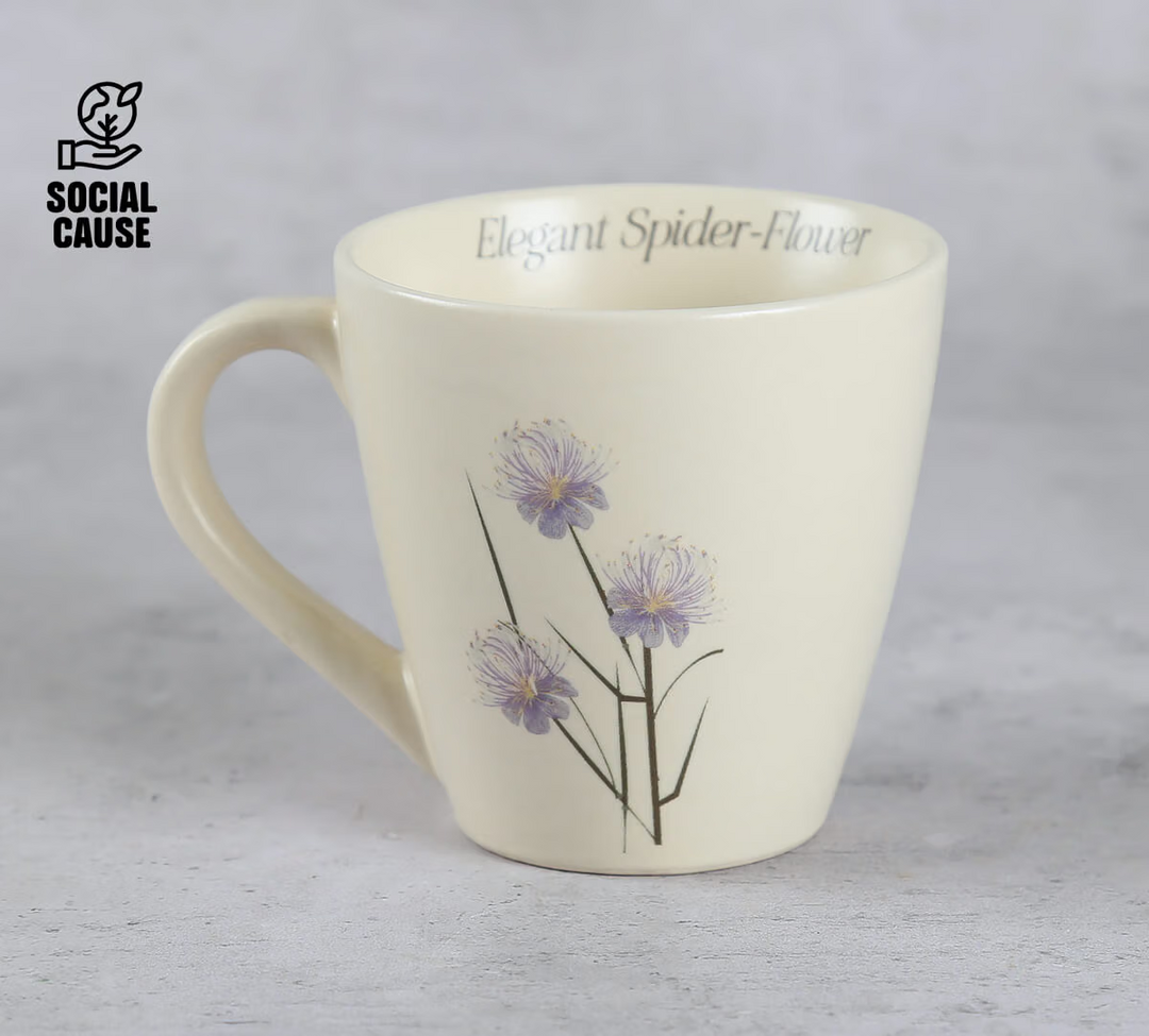 NGCPR Collection - Elegant Spider Flower Stoneware Mug