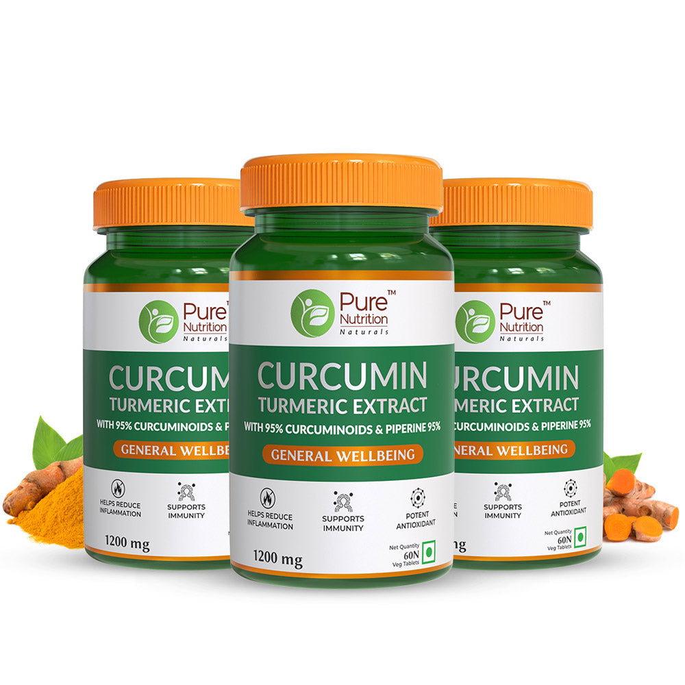 Curcumin Turmeric Extract 1200mg | 95% Curcuminoids & Piperine | 60 Tablets
