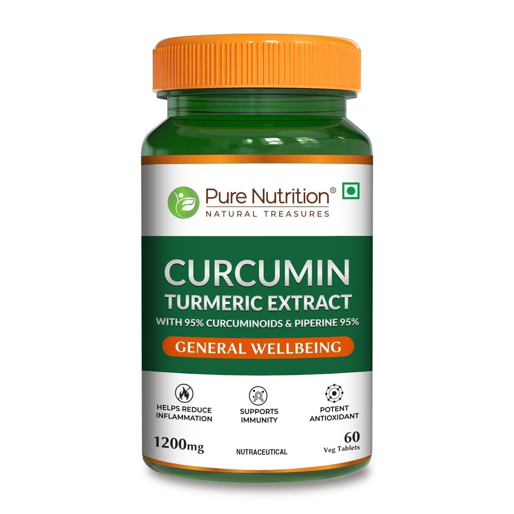 Curcumin Turmeric Extract 1200mg | 95% Curcuminoids & Piperine | 60 Tablets