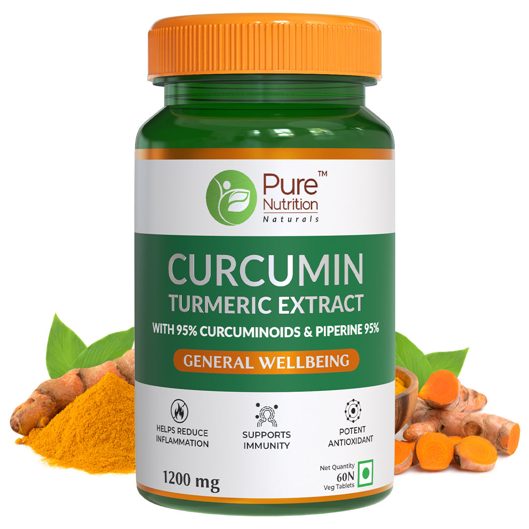 Curcumin Turmeric Extract 1200mg | 95% Curcuminoids & Piperine | 60 Tablets