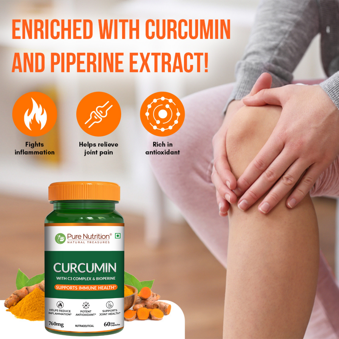 Curcumin with C3 Complex & Bioperine 60 Veg Capsules | Joint & Immunity