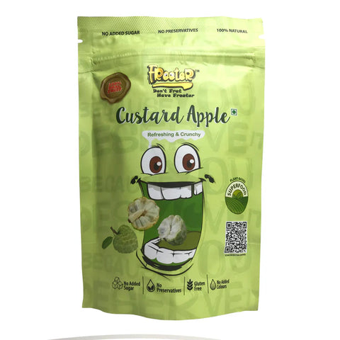 Freeter Carefree Custard Apple | 100% Natural Freeze Dried | No Added Sugar| No Preservatives