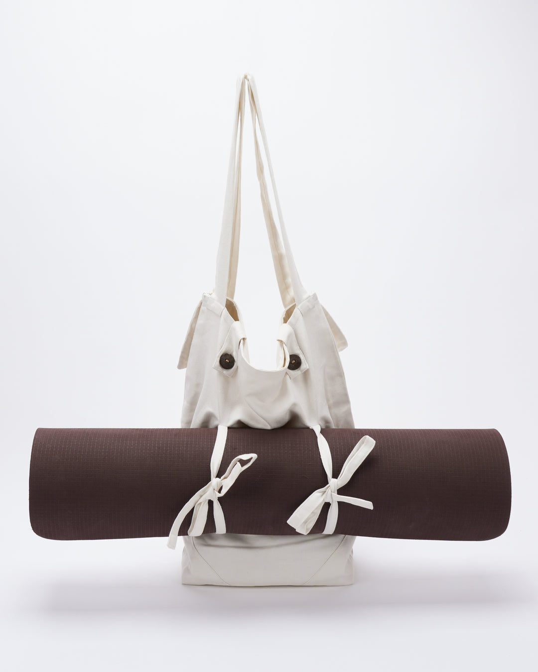 Ecokari Off-white hemp yoga bag