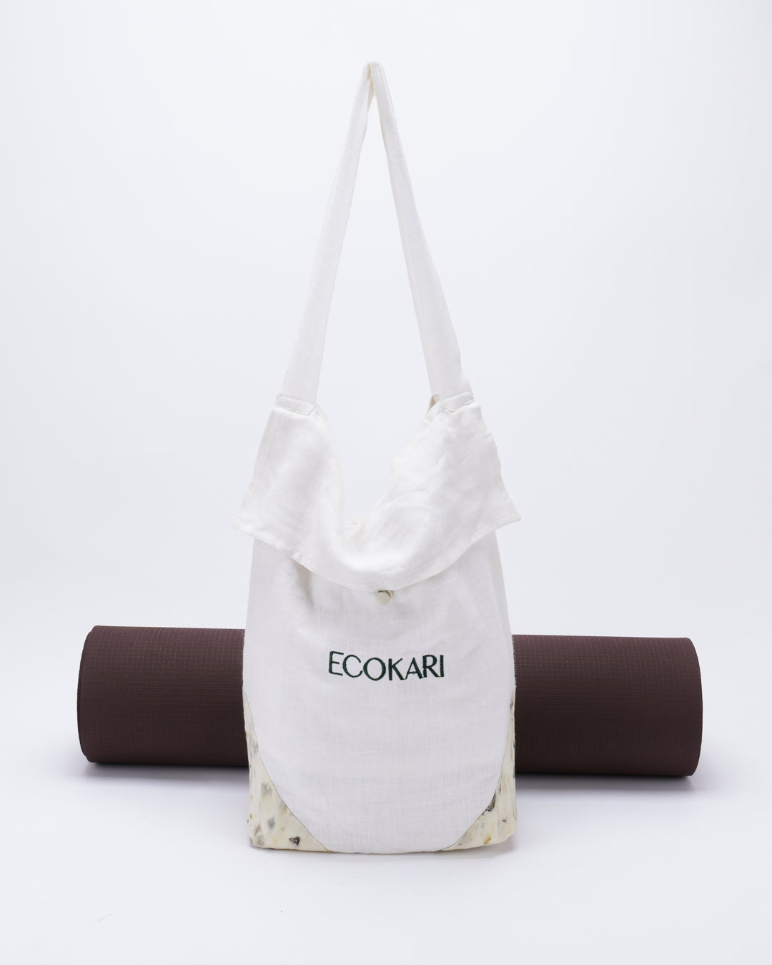 Ecokari White linen yoga bag