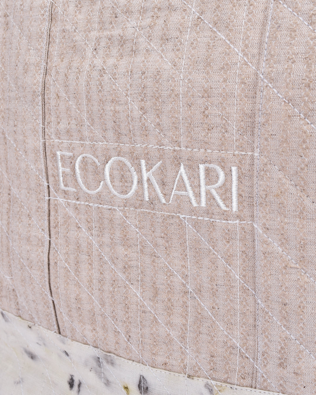 Ecokari Hemp tote bag | beige & white