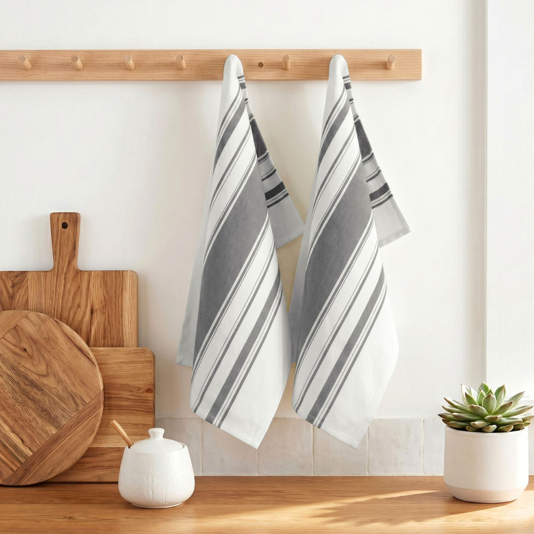 Striped Cotton Dish Towels ( Set of 2 )