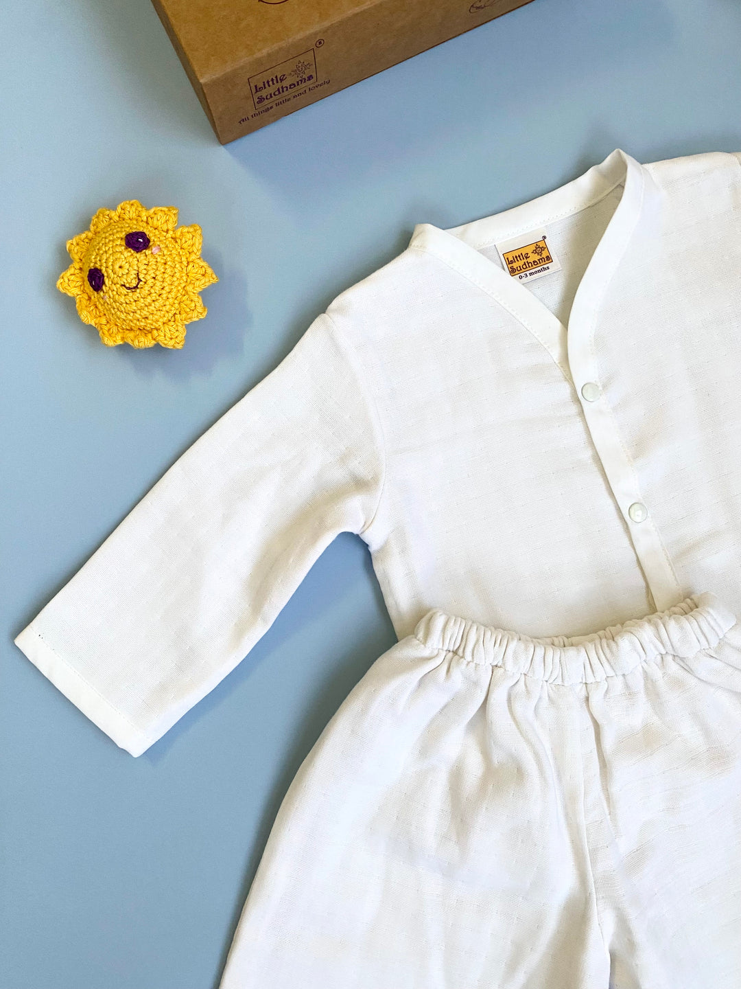 Little Sudhams Organic Cotton Muslin Baby Full-Sleeve Set