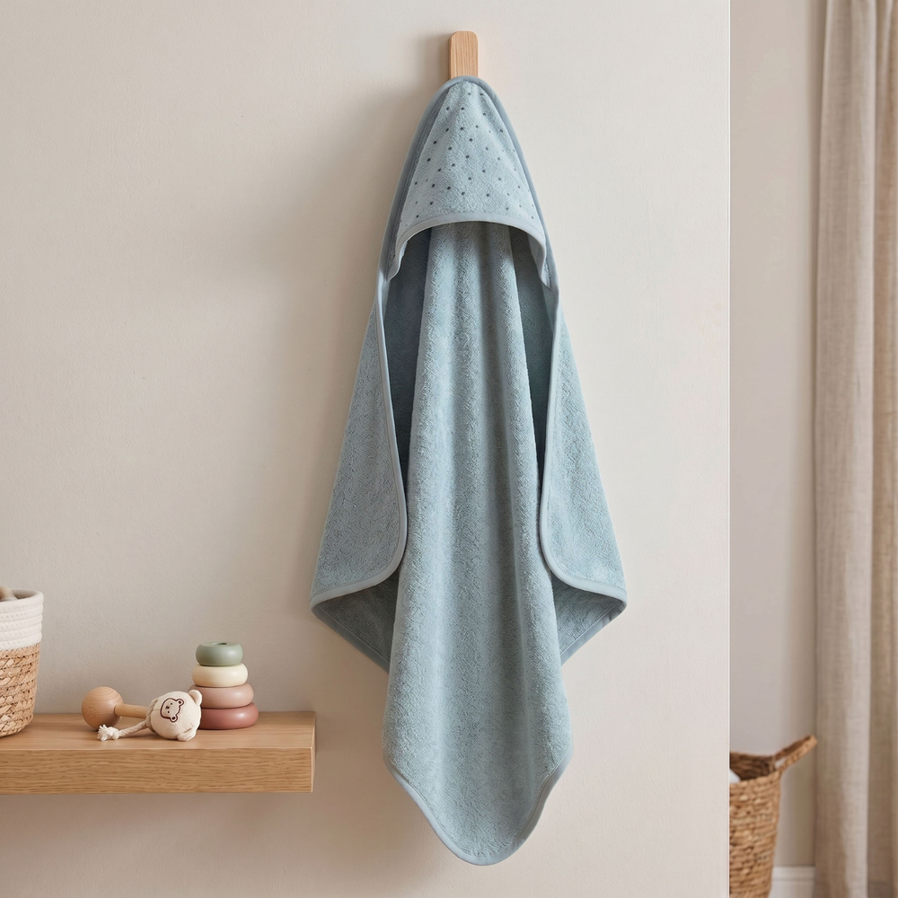 Country Village Hooded Towel with Dot