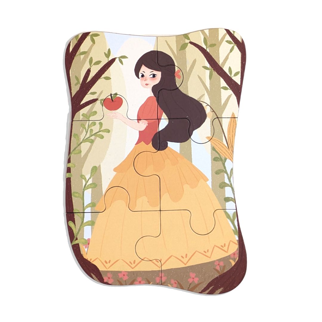 Wudly Wooden Progressive Puzzle Metal Box Princess