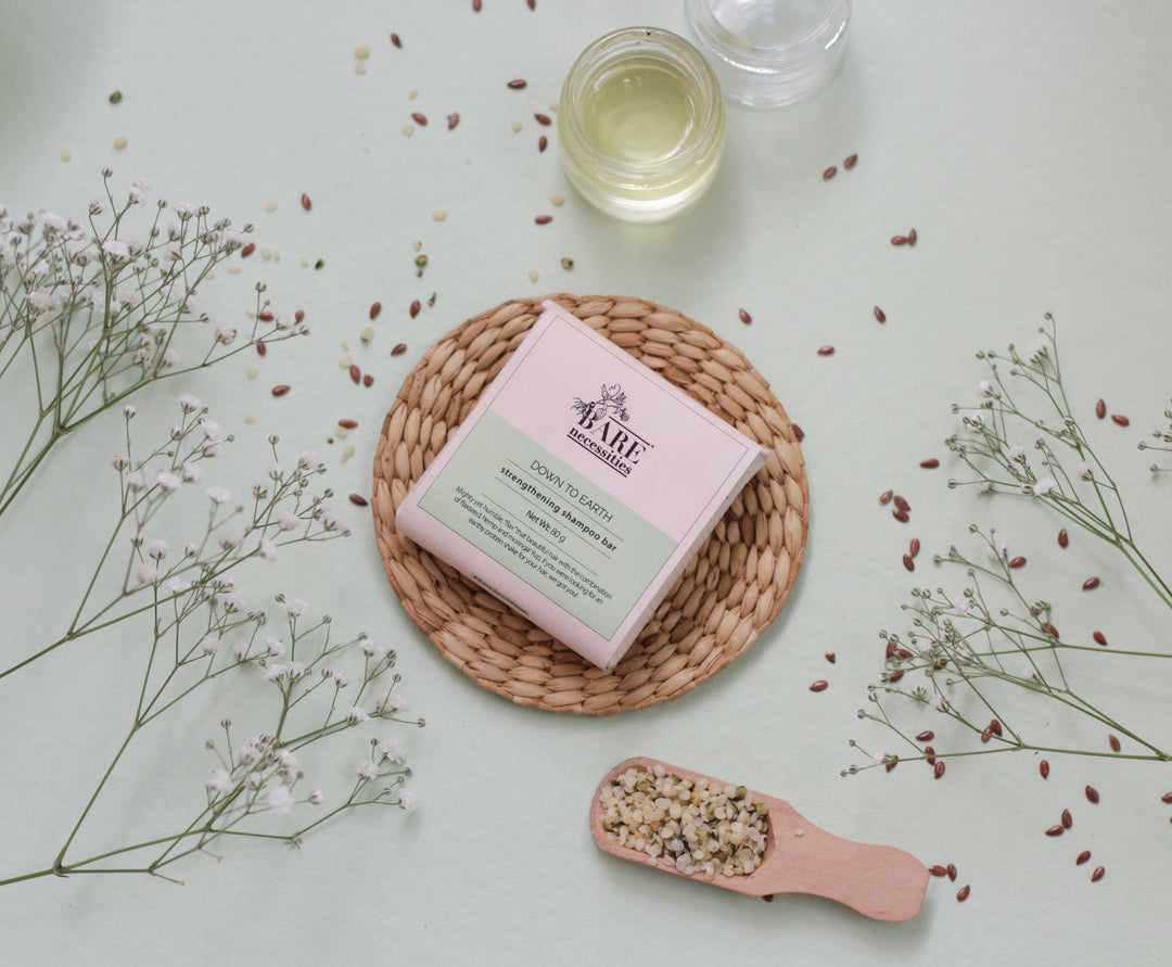 Bare Necessities Down to Earth anti hairfall shampoo bar for all hair types - 85g