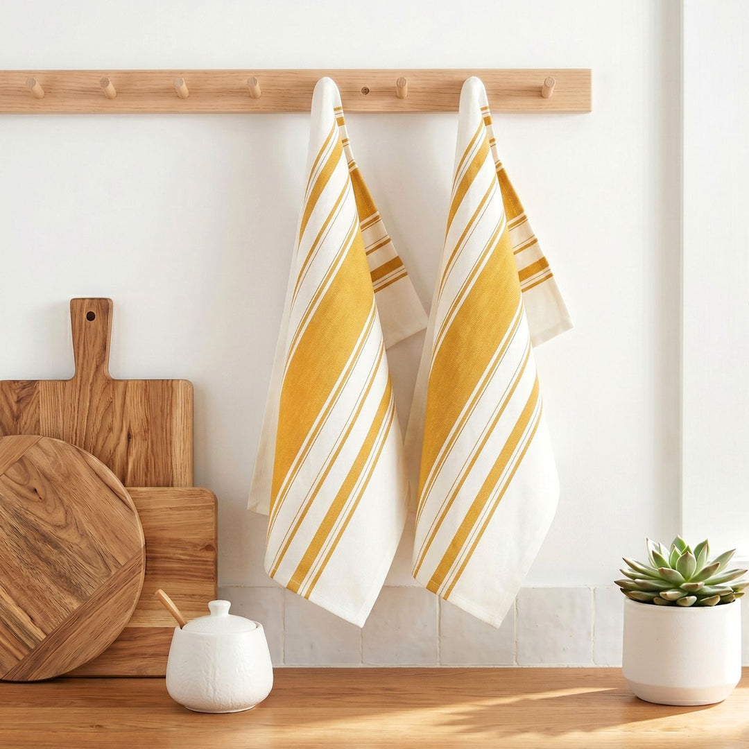 Striped Cotton Dish Towels ( Set of 2 )