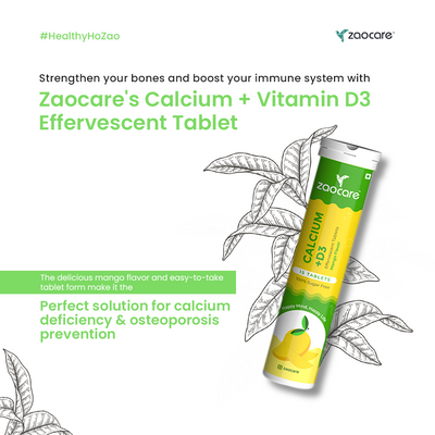Calcium & Vitamin D3 Effervescent Tablets Combo for Men & Women |  Pack of 2 (15 tablets each)