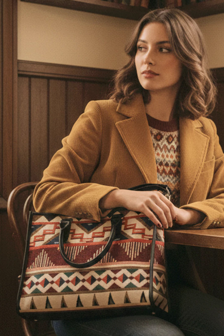 Charlotte Handloom Box Tote Bag
