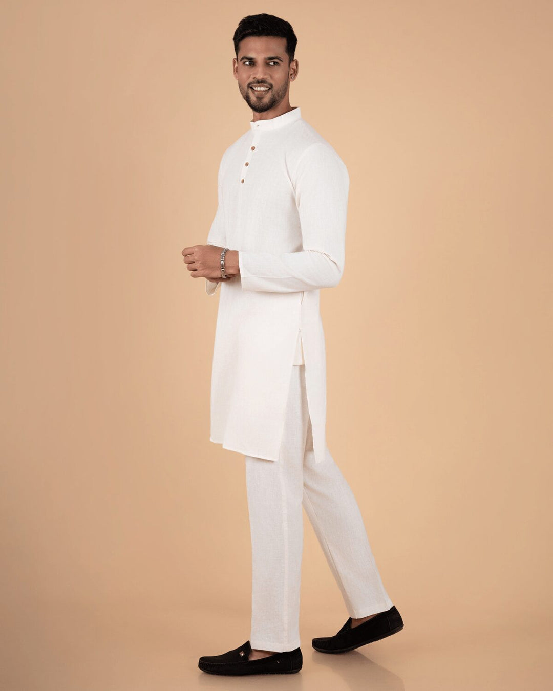 Natural Raw Kurta Set