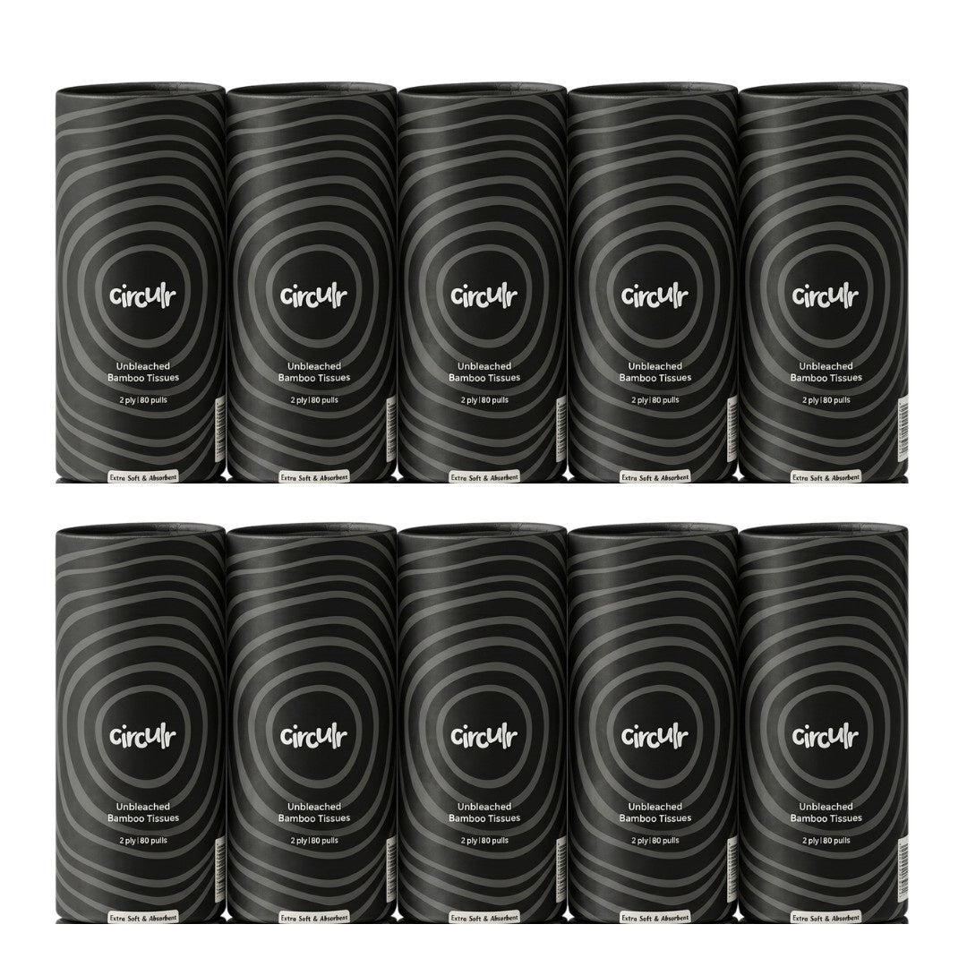 Bamboo Tissue Tube Black (Pack of 10)