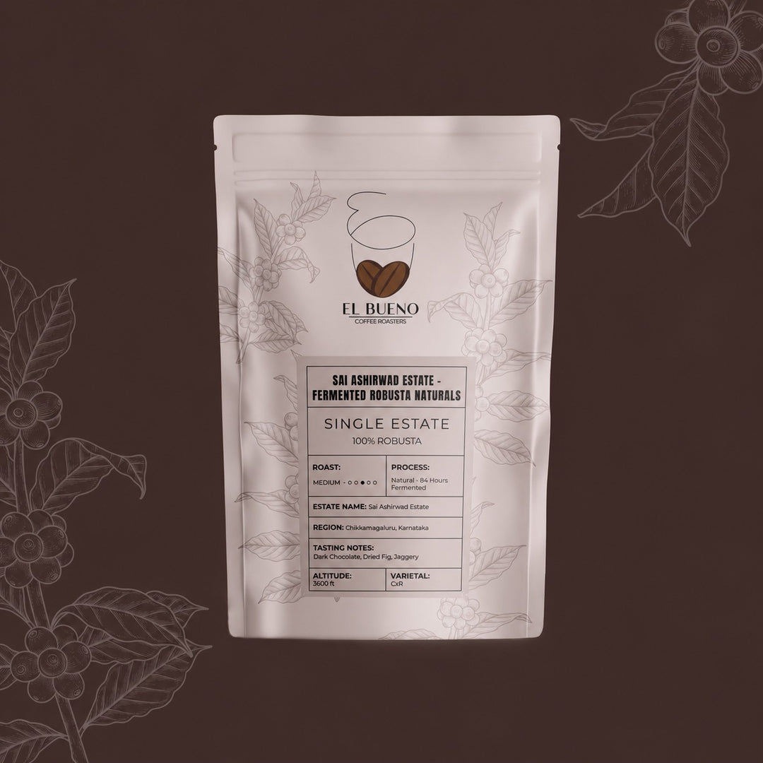El Bueno Sai Ashirwad Estate - Fermented Robusta Naturals Coffee Beans