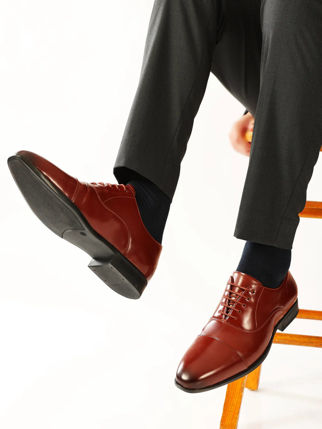 Suit Up Tan  Cap-Toe Oxford Shoes