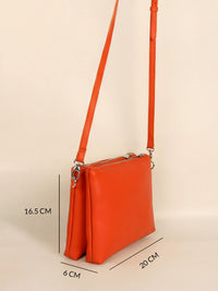 Dual Sling Vegan Leather Crossbody